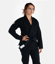 Carregar imagem no visualizador da galeria, Kimono BJJ (GI) Progride a Academia Mulher - Black- Bringa Branca incluída