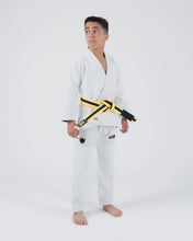 Carregar imagem no visualizador da galeria, Kimono BJJ (GI) Kingz Kore Youth 2.0. Branco com faixa branca