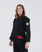 Lade das Bild in den Galerie-Viewer, Kimono BJJ (GI) Kingz Kore V2 Women's -Negro -White Belt inklusive