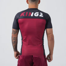 Cargar imagen en el visor de la galería, Rashguard Kingz Krown Short Sleeve- Granate
