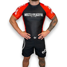 Load image into Gallery viewer, Mostly Peaceful Rash Guard