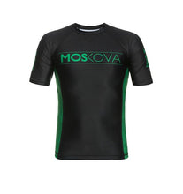 Load image into Gallery viewer, 2022 Rashguard Moskova Training Top- Manga Corta- Negro Verde