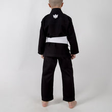 Carregar imagem no visualizador da galeria, Kimono Kingz Kid´s The One Negro con cinturón blanco - StockBJJ