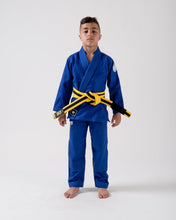 Lade das Bild in den Galerie-Viewer, Kimono BJJ (GI) Kingz Kid's Kore Blue mit weißem Gürtel