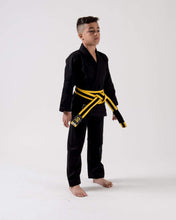 Lade das Bild in den Galerie-Viewer, Kimono BJJ (GI) Kingz Kid's Kore Black mit weißem Gürtel