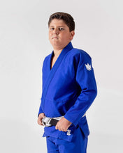 Carregar imagem no visualizador da galeria, Kimono BJJ (Gi) Kingz Kid´s The One Azul con cinturón blanco