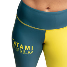 Load image into Gallery viewer, Tatami Ladies Supply Co Navy Grappling Leggings- Navy Blue-Yellow