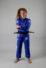 Lade das Bild in den Galerie-Viewer, Kimono BJJ (GI) Kingz Classic 3.0 Women's Blue mit weißem Gürtel enthalten
