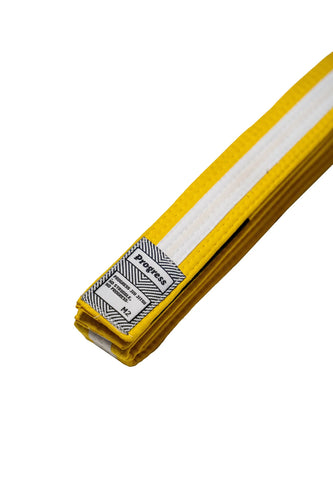 BJJ Progress-Yellow Black Belts With White Strip