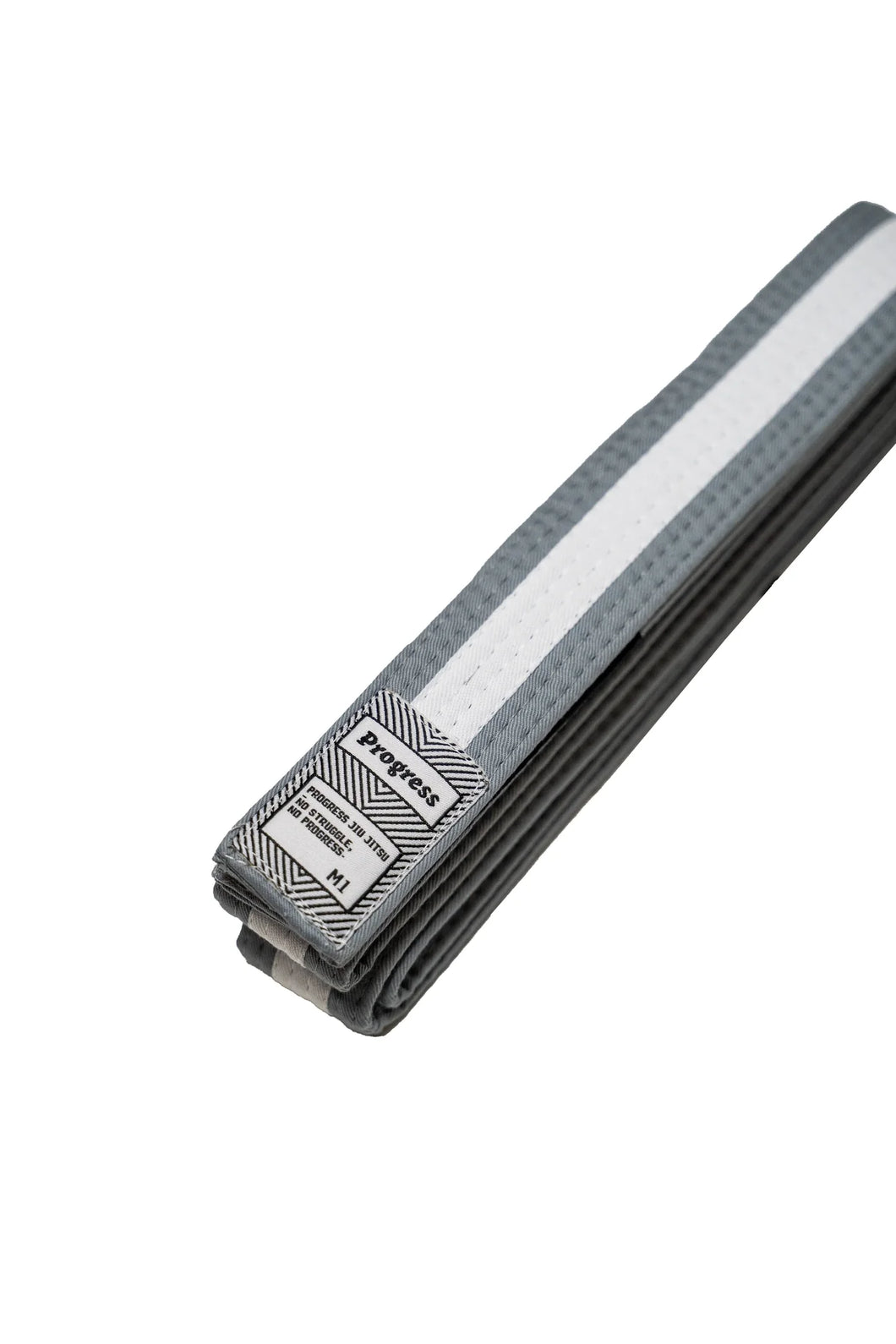 BJJ Progress-Gray Black Strip belts with white strip