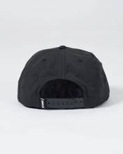 Load image into Gallery viewer, Crown Patch 5-Panel Strapback Hat - Black
