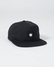 Load image into Gallery viewer, Crown Patch 5-Panel Strapback Hat - Black
