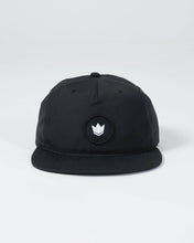 Load image into Gallery viewer, Crown Patch 5-Panel Strapback Hat - Black

