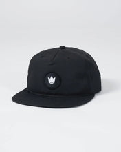 Load image into Gallery viewer, Crown Patch 5-Panel Strapback Hat - Black
