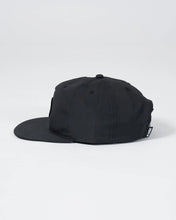 Load image into Gallery viewer, Crown Patch 5-Panel Strapback Hat - Black
