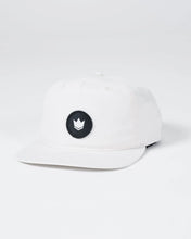 Load image into Gallery viewer, Crown Patch 5-Panel Strapback Hat - Natural
