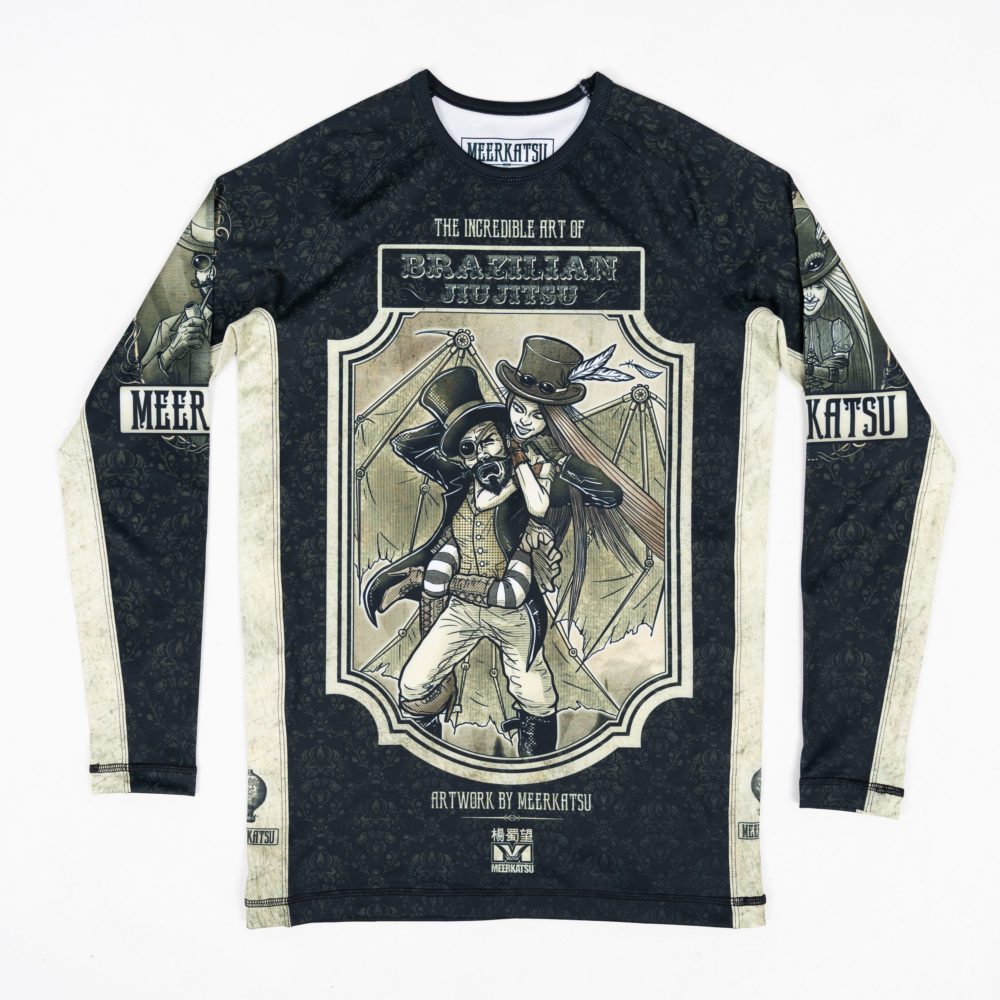 Steampunk jiujitsu rashguard