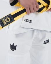 Load image into Gallery viewer, Kimono BJJ (GI) Kingz Kore Youth 2.0. White with white belt

