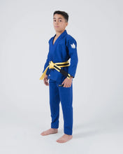 Carregar imagem no visualizador da galeria, Kimono BJJ (GI) Kingz Kore Youth 2.0. Azul com cinto branco
