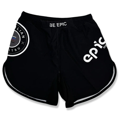 Shorts de grappling épiques 2.0 (ceinture élastique) noir mat