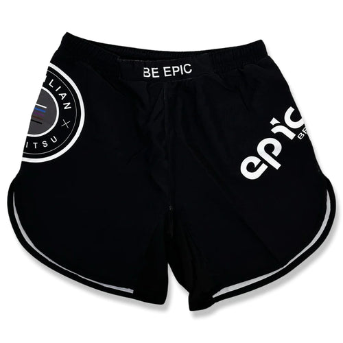 Epische Grappling -Shorts 2.0 (elastischer Bund) mattschwarz