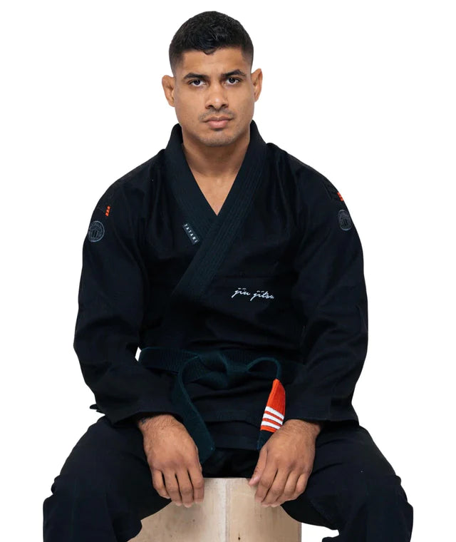 Kimono BJJ (Gi) Tatami Elements Superlite - Negro - CINTURÓN BLANCO INCLUIDO