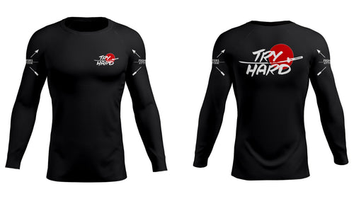 Rashguard Kids Try Hard manga comprida- preto