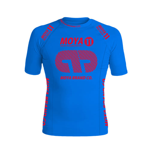 Rashguard Team Moya 23 Short Manga - Blue