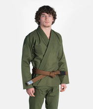 Charger l&#39;image dans la galerie, Kimono JJB ( Gi) Progress The Academy- vert forêt- CEINTURE BLANCHE INCLUSE
