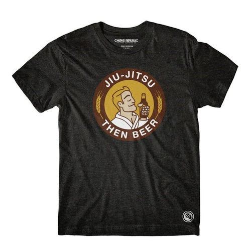 República de Choke Jiu Jitsu A camiseta de cerveja-preta