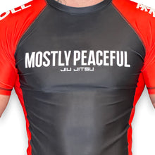 Load image into Gallery viewer, Mostly Peaceful Rash Guard
