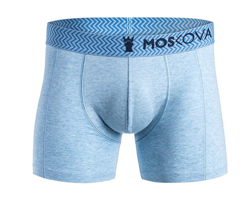 Boxer Moskova M2 Algodão - Chevron Blue claro