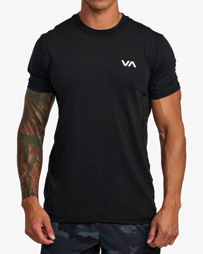 VA Sport Vent - Top de Manga Corta para Hombre- Negro