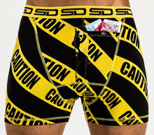 Carregar imagem no visualizador da galeria, Smuggling Duds Boxer Shorts - Caution - StockBJJ
