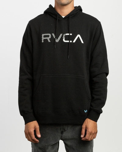 RVCA SCRATCED HOODIE- BLACK