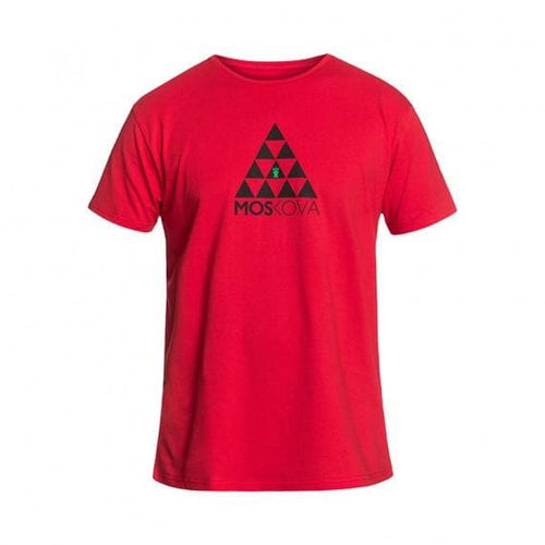 Moskova tee poly triangles- rouge-noir