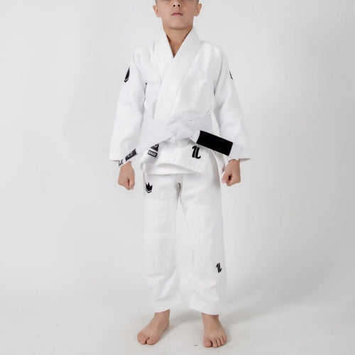 BJJ Gi - Kingz Kid's The One White with White Belt