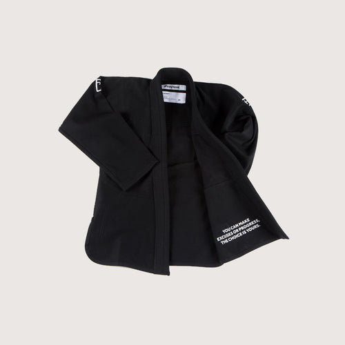 Kimono BJJ (GI) Fortschritt der Frauenakademie - Schwarzweißgürtel inklusive