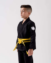 Carregar imagem no visualizador da galeria, Kimono BJJ (gi) Kingz Kid&#39;s Kore Black com faixa branca
