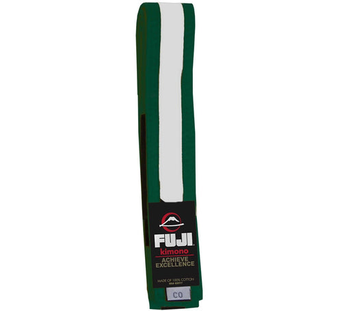 Cinturones BJJ Fuji Niños - Verde-Blanco