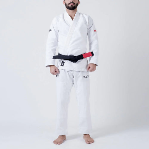 Kimono BJJ (GI) Maeda Red Label 3.0 Weiß - Weißer Gürtel enthalten