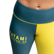 Load image into Gallery viewer, Tatami Ladies Supply Co Navy Grappling Leggings- Navy Blue-Yellow
