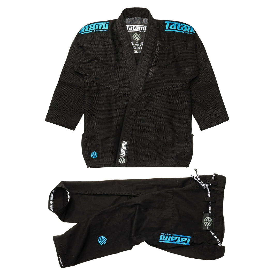 Kimono BJJ (GI) Tatami Black Label-Blue style in black
