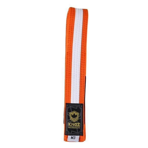Kingz children's belts - orange with white line