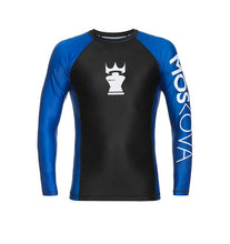 Carregar imagem no visualizador da galeria, 2022 Rashguard Moskova Treinando Top-Manga- Black Blue
