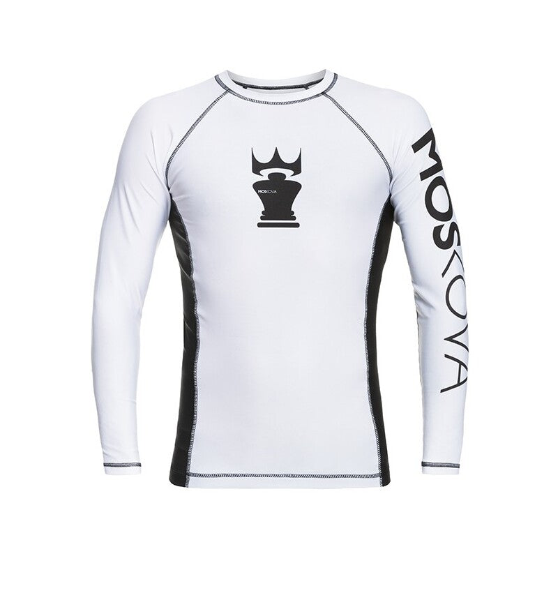 2022 Rashguard Moskova Training Top-Manga-Blanco-Training