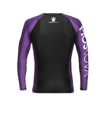 Lade das Bild in den Galerie-Viewer, 2022 Rashguard Moskova Training Top-Manga-Schwarz-Lila
