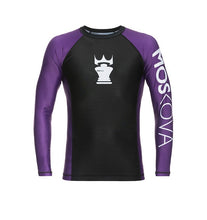 Cargar imagen en el visor de la galería, 2022 Rashguard Moskova Training Top- Manga Larga- Negro Morado
