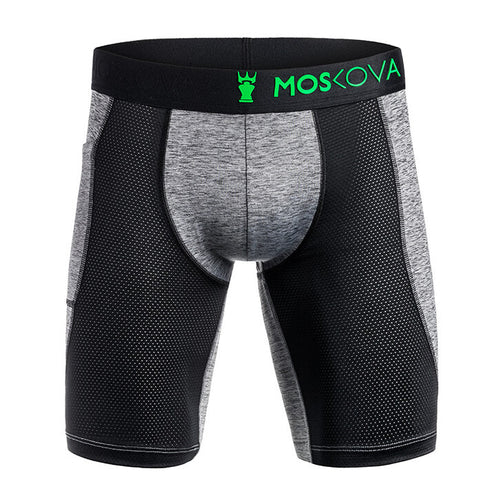 Boxer Moskova M2 Tech Long Wicking- Gray / Black