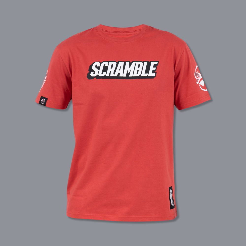 Tee-vermelho esportivo scroble